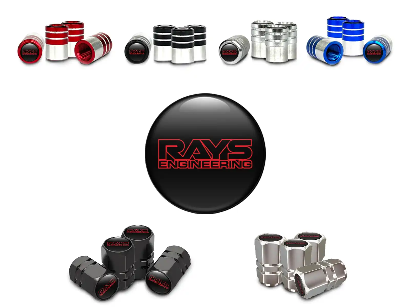 Rays Couvercles De Tige De Valve Camion Style Force